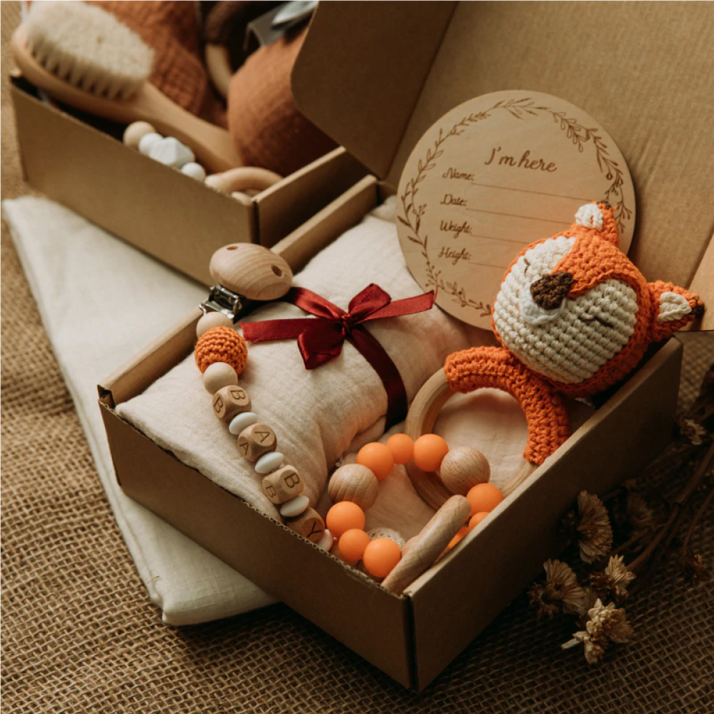 Coffret cadeau naissance b b BOX2 Maman 3 toiles