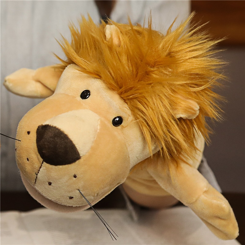 1 Pièce Jouet De Marionnette À Main De Lion Avec Bouche Mobile Peluche  Animale