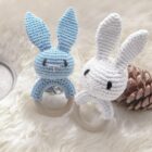 hochet lapin anneau dentition crochet bois