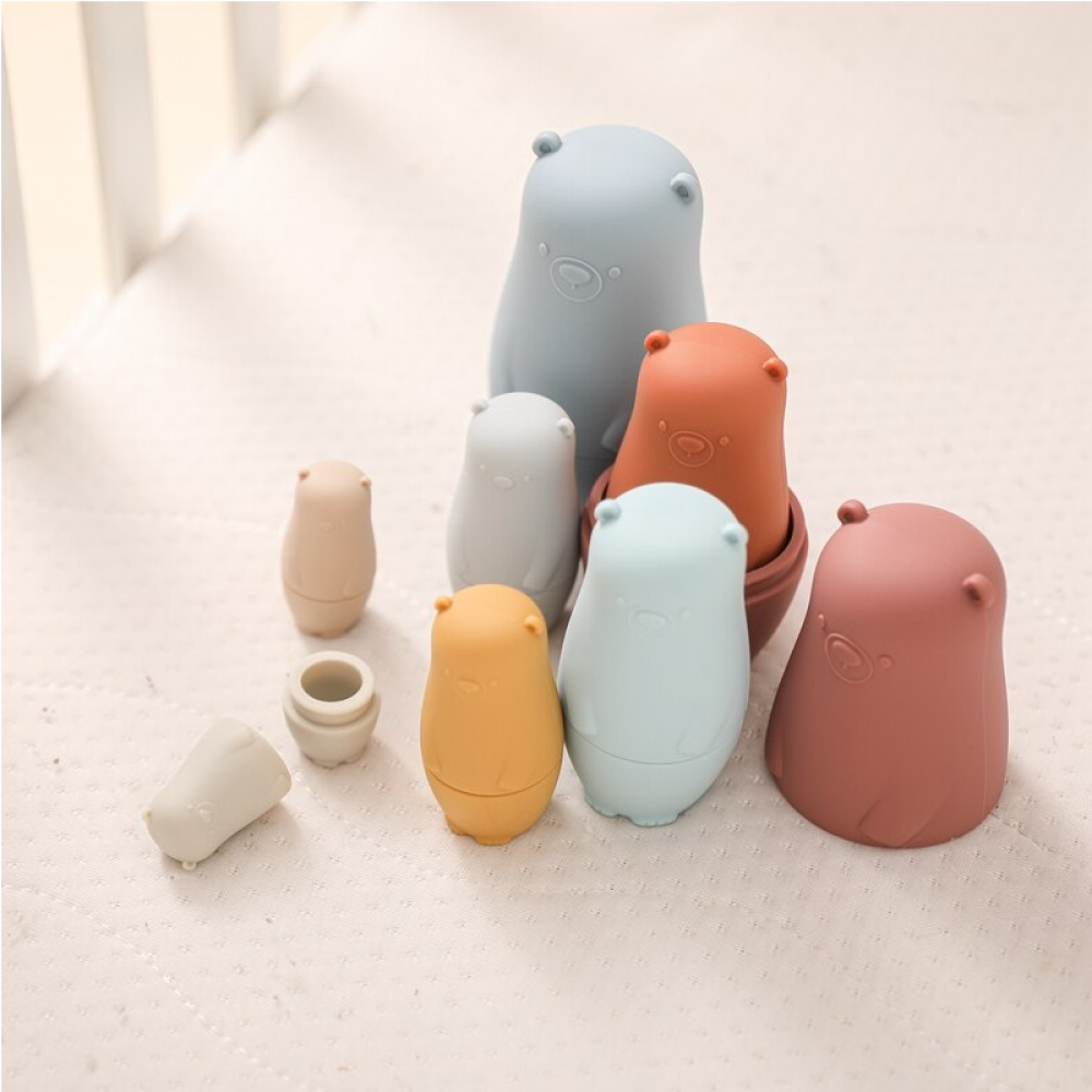 Poupée russe en silicone pingouin, jouet Montessori, jeu empilable sensoriel  éveil et éducatif, idée cadeau bébé et enfant - Jouets bébé enfant -  creationsdere