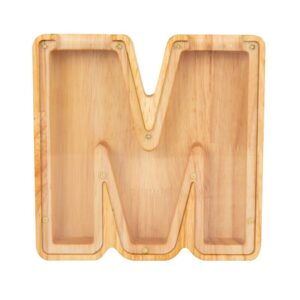 tirelire lettre transparente en bois m