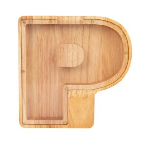 tirelire lettre transparente en bois p