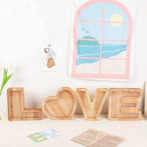 tirelire lettre transparente en bois love