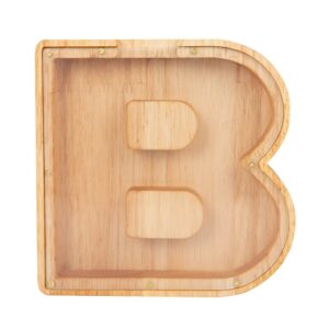 tirelire lettre transparente en bois b