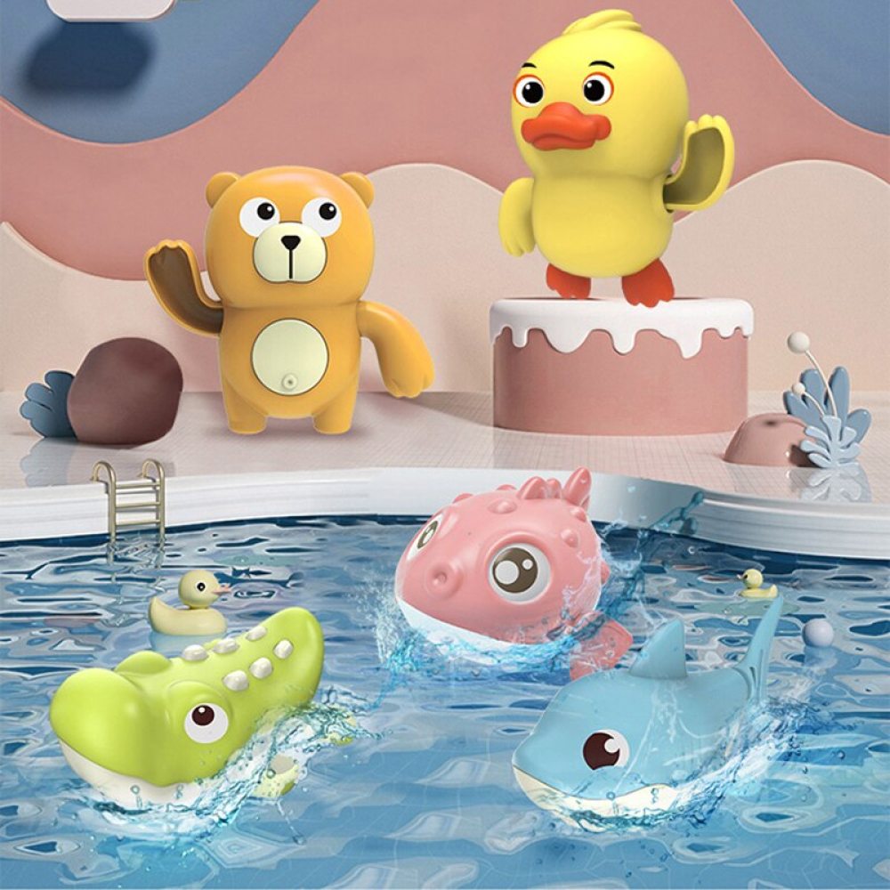 Orzbow Jouet de Bain Lumineux Bébé,Dinosaures Jouet Bain sans Trou avec  Livre de Bain Magique & Sac en Filet,Animaux Jeux Bain Flottant Bebe sans  Moisissure,Cadeau pour Enfants dès 6 Mois : 