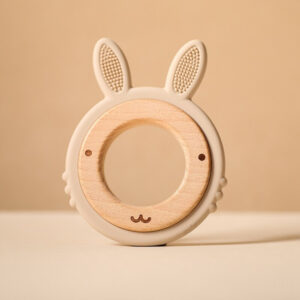 anneau de dentition animal bois silicone