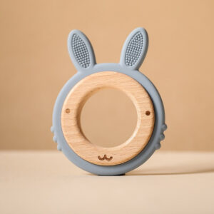 anneau de dentition animal bois silicone