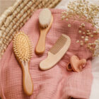 brosse et peigne bebe en bois cadeau set