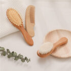 brosse et peigne bebe en bois cadeau set