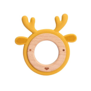anneau de dentition animal bois silicone