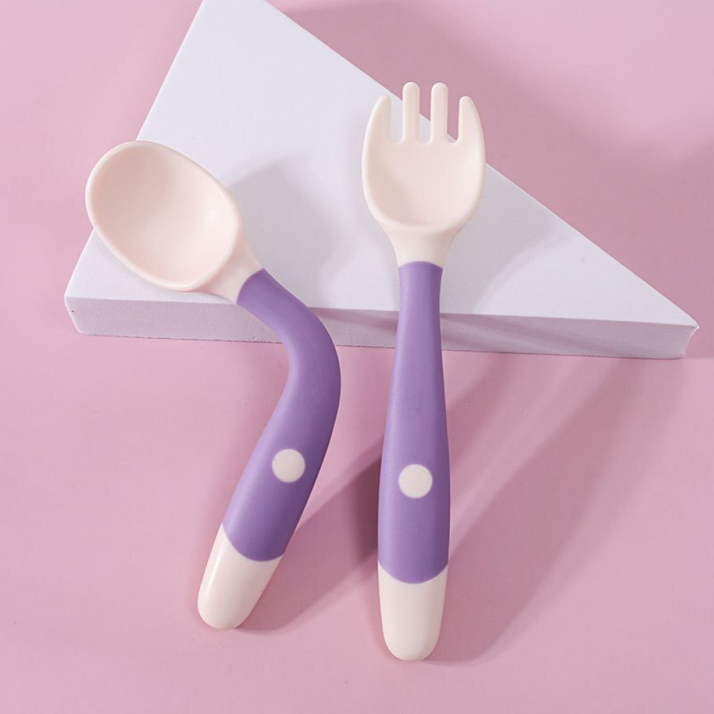 Fourchette bébé bois et silicone