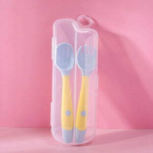 cuillere fourchette bébé apprentissage ergonomique flexibles boite