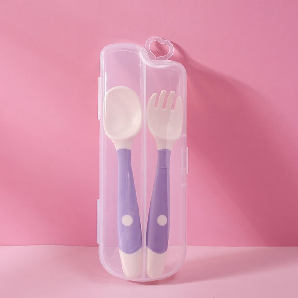 1 Ensemble Cuillère et Fourchette pour Bébé, Poignée Pliable Cuillère et  Fourchette Enfant Sans BPA Longue Durée Cuillère en Silicone pour Bébé pour  Bébés de 6 à 18 Mois (Bleu) : 