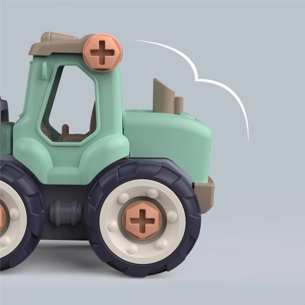 Voiture Bébé 1 2 3 Ans Garcon Filles,Tracteur Jouet Engins de Chantier pour  Enfant Bebe,4 en 1 DIY Véhicules de Construction