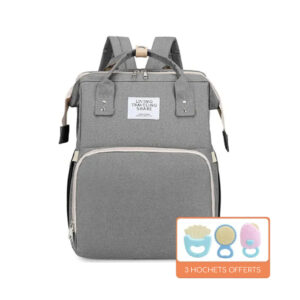 sac a langer lit bébé gris