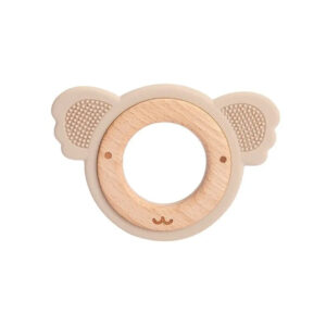 anneau de dentition animal bois silicone