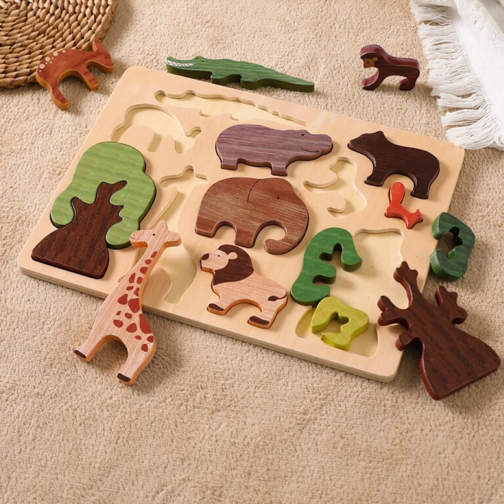 Puzzle en Bois Animaux pour Bébé et Enfant Jouet en Bois Montessori pour  Les Enfants de 1 2 3 Ans Jouet Animaux de la Ferme Puzzle (Animaux) :  : Jeux et Jouets