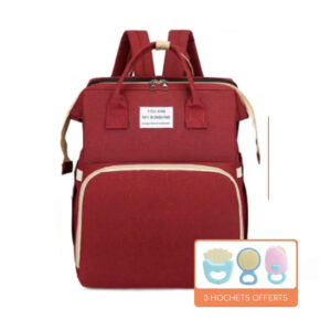 sac a langer lit bébé rouge