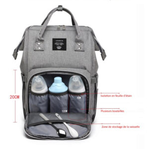 sac à dos à langer bébé pochette avant