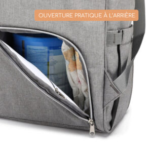 sac à dos à langer bébé pochette arrière