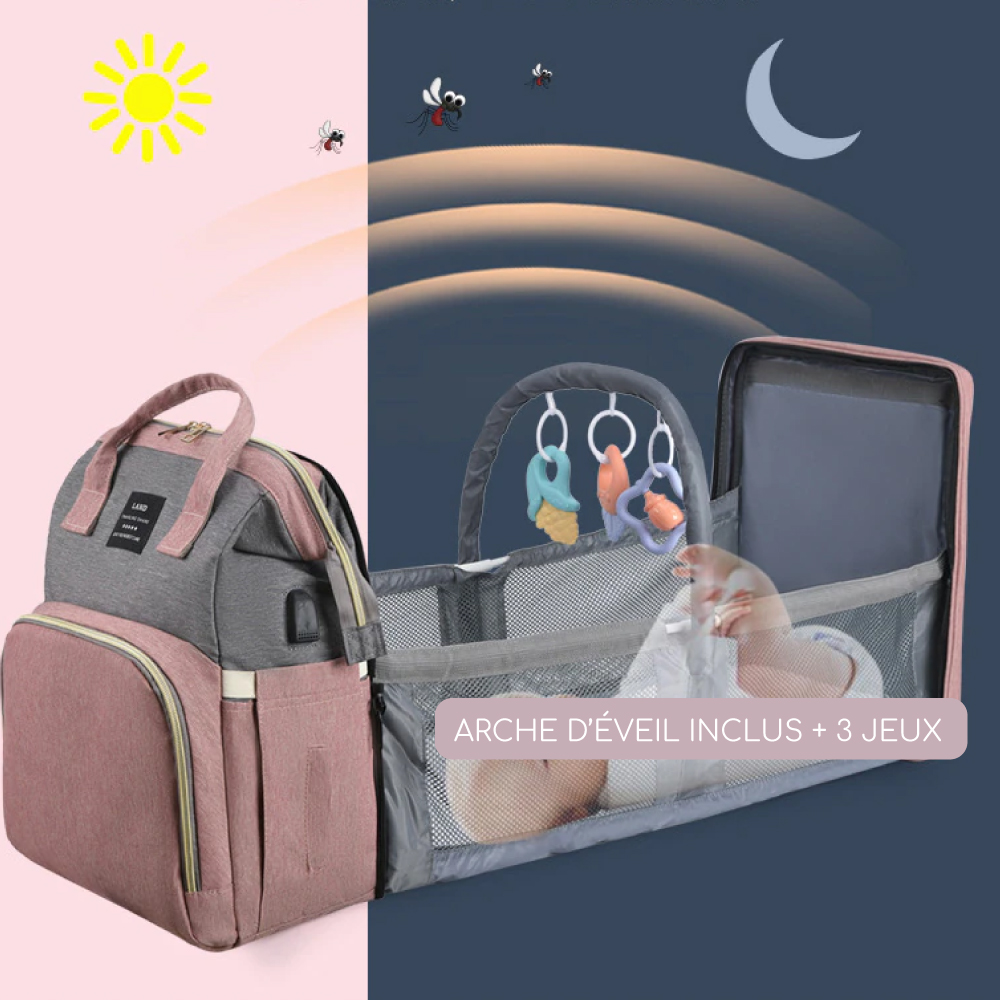 Sac à dos enveloppant bébé Umitive, sac à dos sac à langer multifonction  avec USB