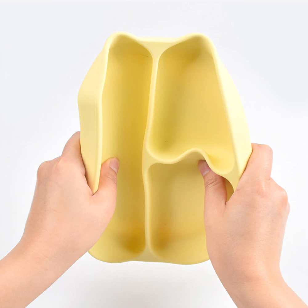 assiette siliicone bébé 3 compartiments