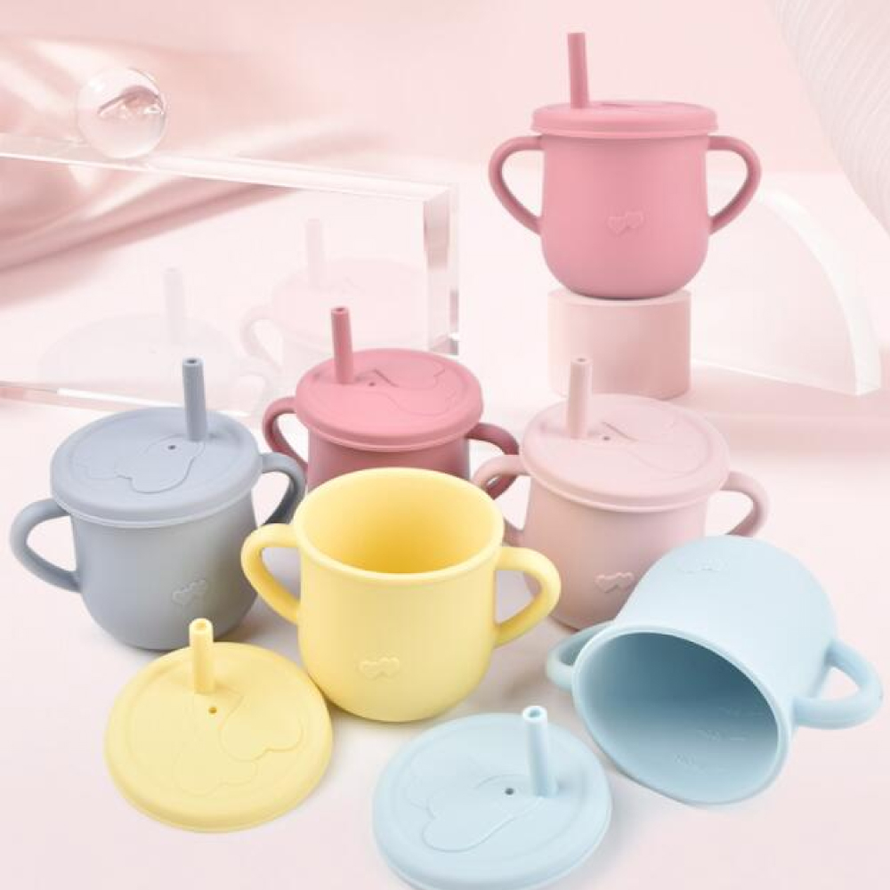 gobelet silicone paille bébé